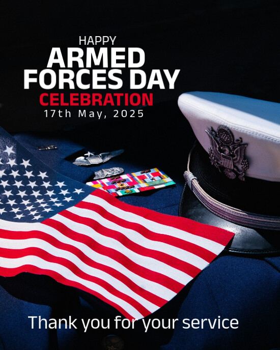 Joyful Armed Forces Day Instagram Portrait template