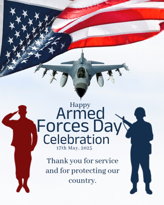Joyful Armed Forces Day Instagram Portrait template