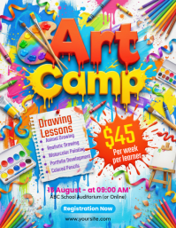 Joyful Art Camp Flyer template