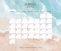 Joyful August 2025 Calender Medium Rectangle Middelgrote rechthoek template