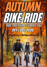 Joyful Autumn Bike Ride A1 template