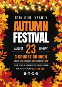 Joyful Autumn Festival A6 template