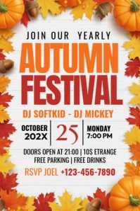 Joyful Autumn Festival Poster template