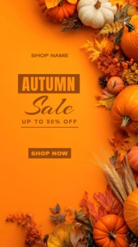 Joyful Autumn Sale Digital Display (9:16) template
