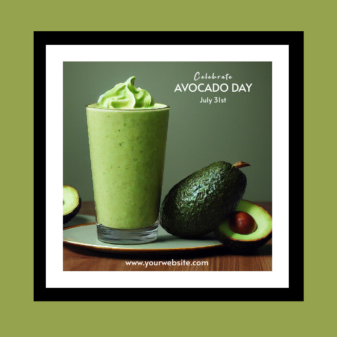 Avacado Posts Plantilla de Joyful Avocado Day Instagram Post | PosterMyWall