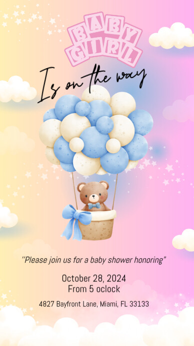 Joyful Baby Announcement Instagram Story template