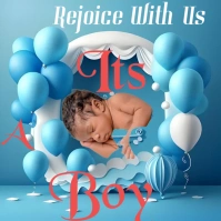 Joyful Baby Announcement Logo template