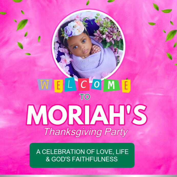 Dedication Posts Joyful Baby Dedication Instagram Post Template | PosterMyWall