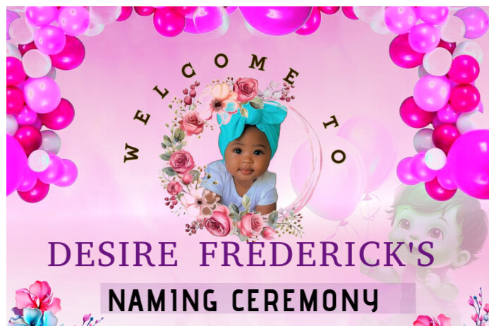 Joyful Baby Naming Ceremony  Banner 4' × 6' template