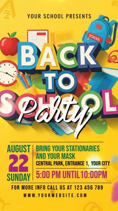Joyful Back To Schoo Instagram Story template