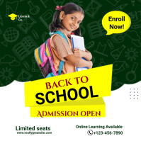 Joyful Back To School Flyer Instagram Post template