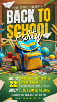 Joyful Back to School Party Instagram Story template