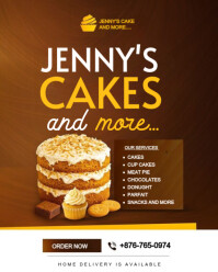 Joyful Bakery & Cake Shop Menu Flyer Instagram Portrait template