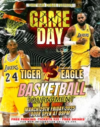 Joyful Basketball Game Day Flyer Poster/wallboard template
