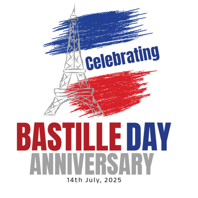 Joyful Bastille Day Instagram Post template