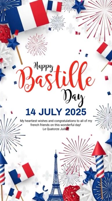 Joyful Bastille Day Instagram Reel template