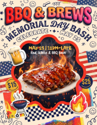 Joyful BBQ Event Flyer template