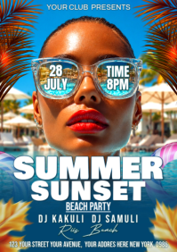Beach Party A2 Template