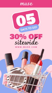Lyserød Beauty Sale Instagram Story Template - Page 1