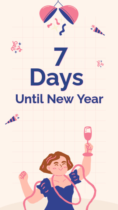 Countdown Inst Copy of Joyful Beige Colorful New Year Countdown Instagram Story ...