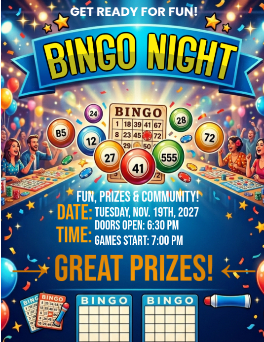 Joyful Bingo Night Event Flyer Template | PosterMyWall