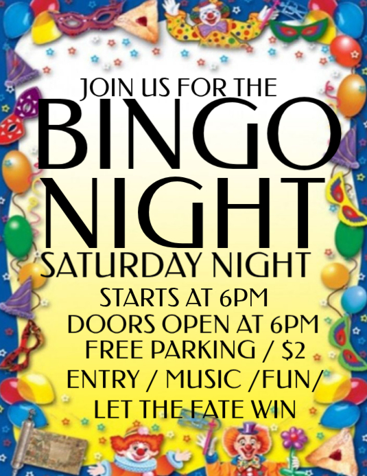 Joyful Bingo Night Event Flyer Template | PosterMyWall