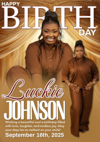 Joyful Birthday  A4 template
