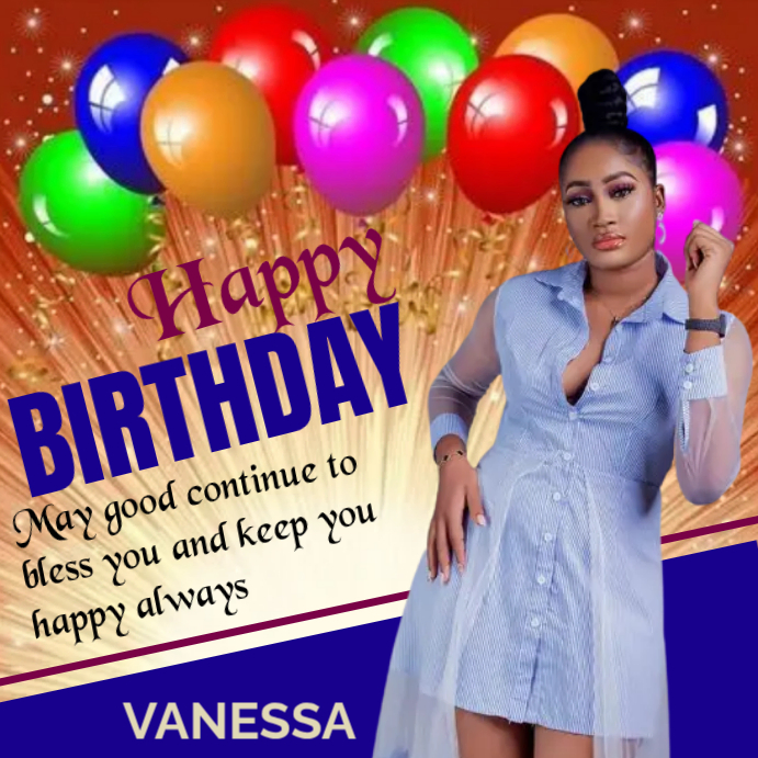 Birthday Celebration Square Template | PosterMyWall