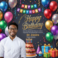 Nero Birthday Celebration Kvadrat Template
