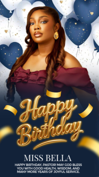 Joyful Birthday Celebration Wish Flyer Instagram Story template