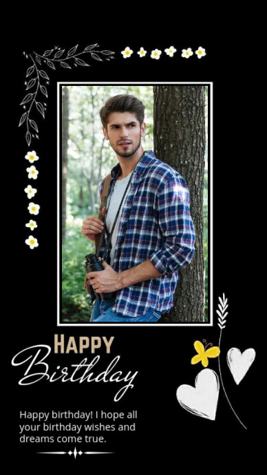Joyful Birthday Digital Display (9:16) template