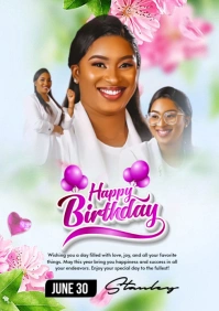 Joyful Birthday Flyer  A4 template