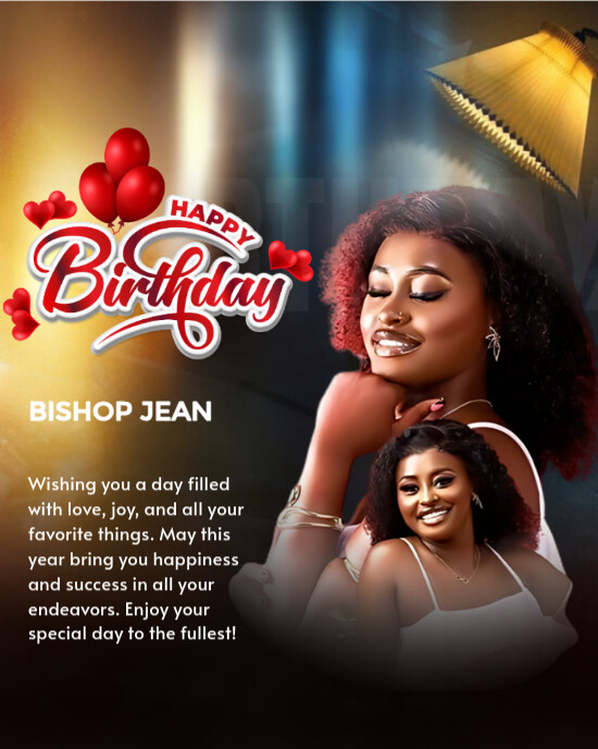 Joyful Birthday Flyer  Instagram Portrait template
