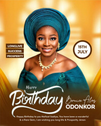 Joyful Birthday Flyer Instagram Portrait template