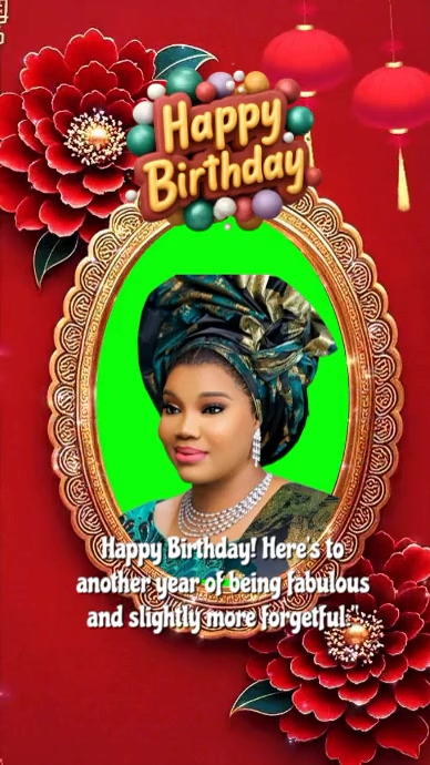 Joyful Birthday Frame Youtube Short template