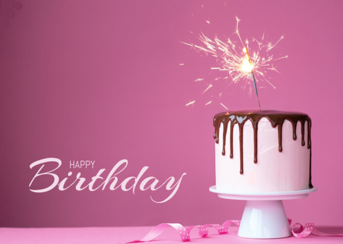 Joyful Birthday/holiday/to You/happy/greeting/card/party/birthday/traditional/pink Postcard template