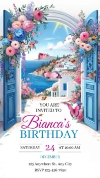 Joyful Birthday Invitation Video Instagram Story template