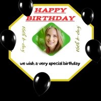 Hitam Birthday Celebration Logo Template