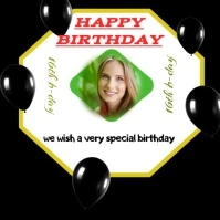 Joyful Birthday Logo Логотип template