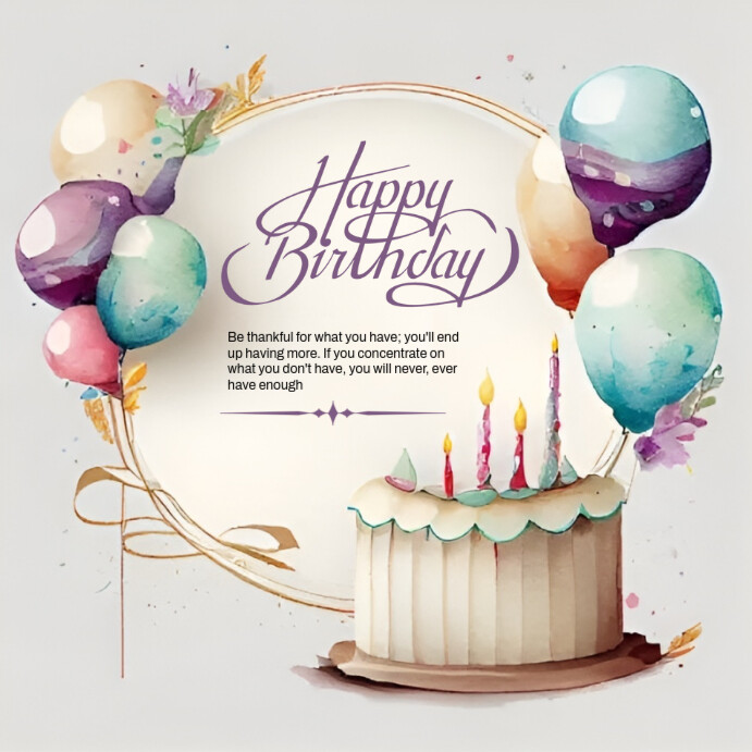 Birthday Celebration Square Template | PosterMyWall