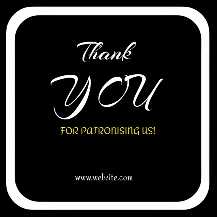 Copy of Joyful Black Background Pastel Thank You Instagram Post ...