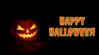 Joyful Black Happy Halloween Video Digital Display (16:9) template