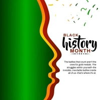 Joyful Black History Month Square (1:1) template