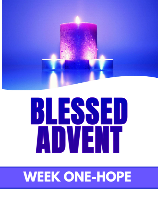 First Week Advent Graphics Joyful Blessed Advent Day One Week One Wishes Church Poster Card Flyer ...