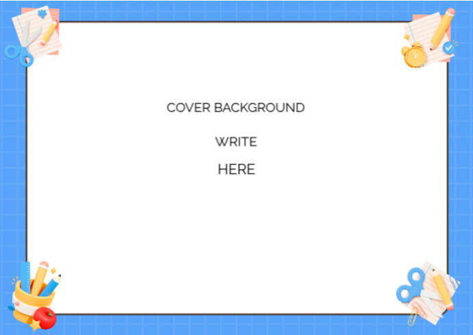 Joyful Borders And Assignments Cover Background  Postcard template