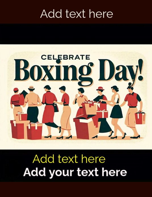 Joyful Boxing Day Poster Flyer (us Letter) template