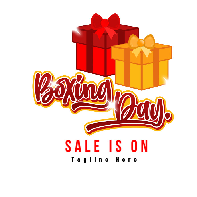 Joyful Boxing Day Sparkling Gift To You Logo Template | PosterMyWall