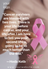 Joyful Breast Cancer Awareness Design A2 template