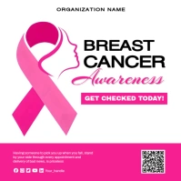 Joyful Breast Cancer Awareness Month Square (1:1) template