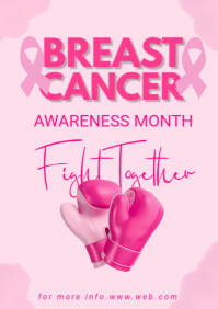 Joyful Breasts Cancer Awareness Month  A1 template